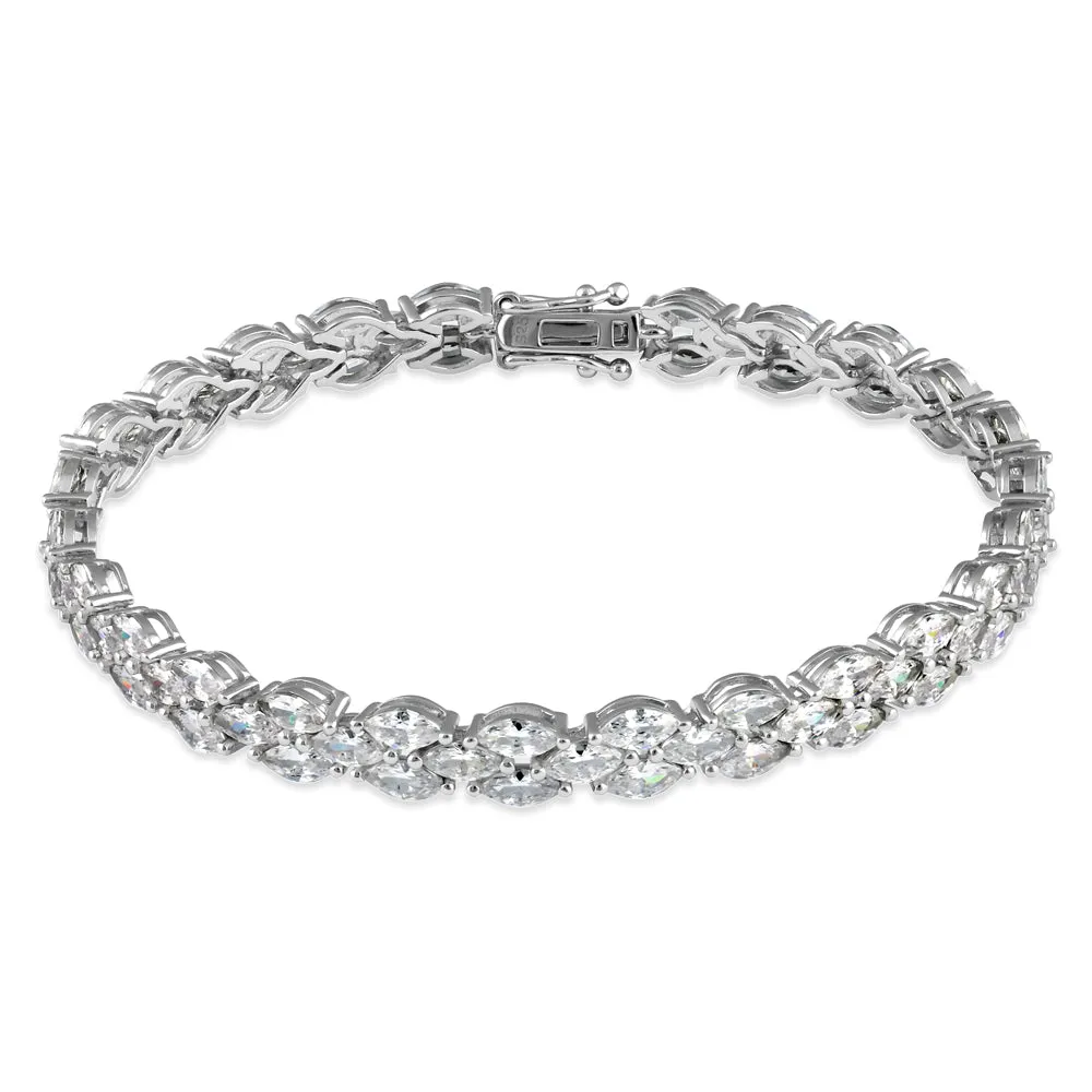 Sterling Silver Bridal CZ Bracelet