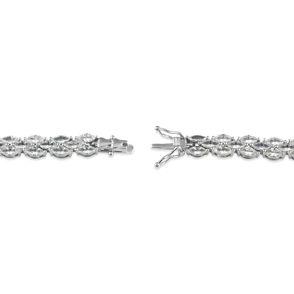 Sterling Silver Bridal CZ Bracelet