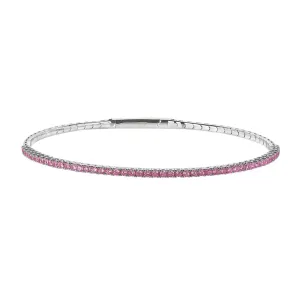 Sterling Silver October Birthstone Flex Bracelet