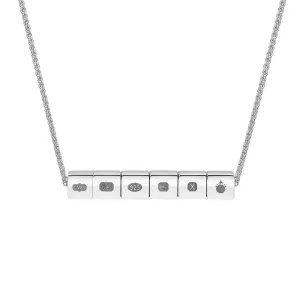 Sterling Silver Queen's Jubilee Hallmark Cushion Disc Necklace D