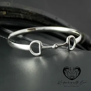 Sterling Silver Small Eggbutt Snaffle Bangle