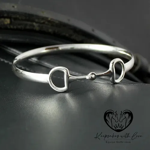 Sterling Silver Small Eggbutt Snaffle Bangle