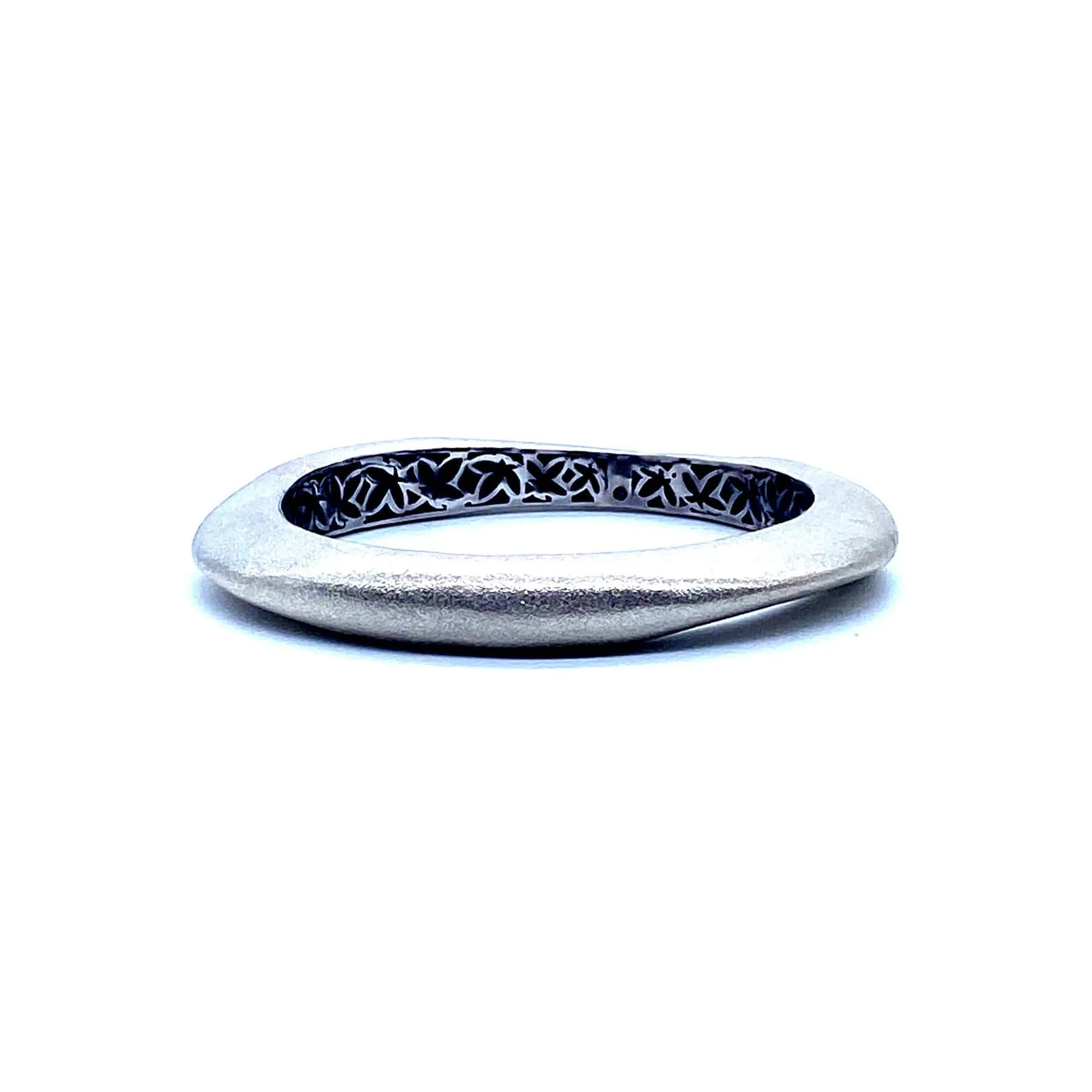 Sterling Silver Tribal Wave Bangle 10mm Thick