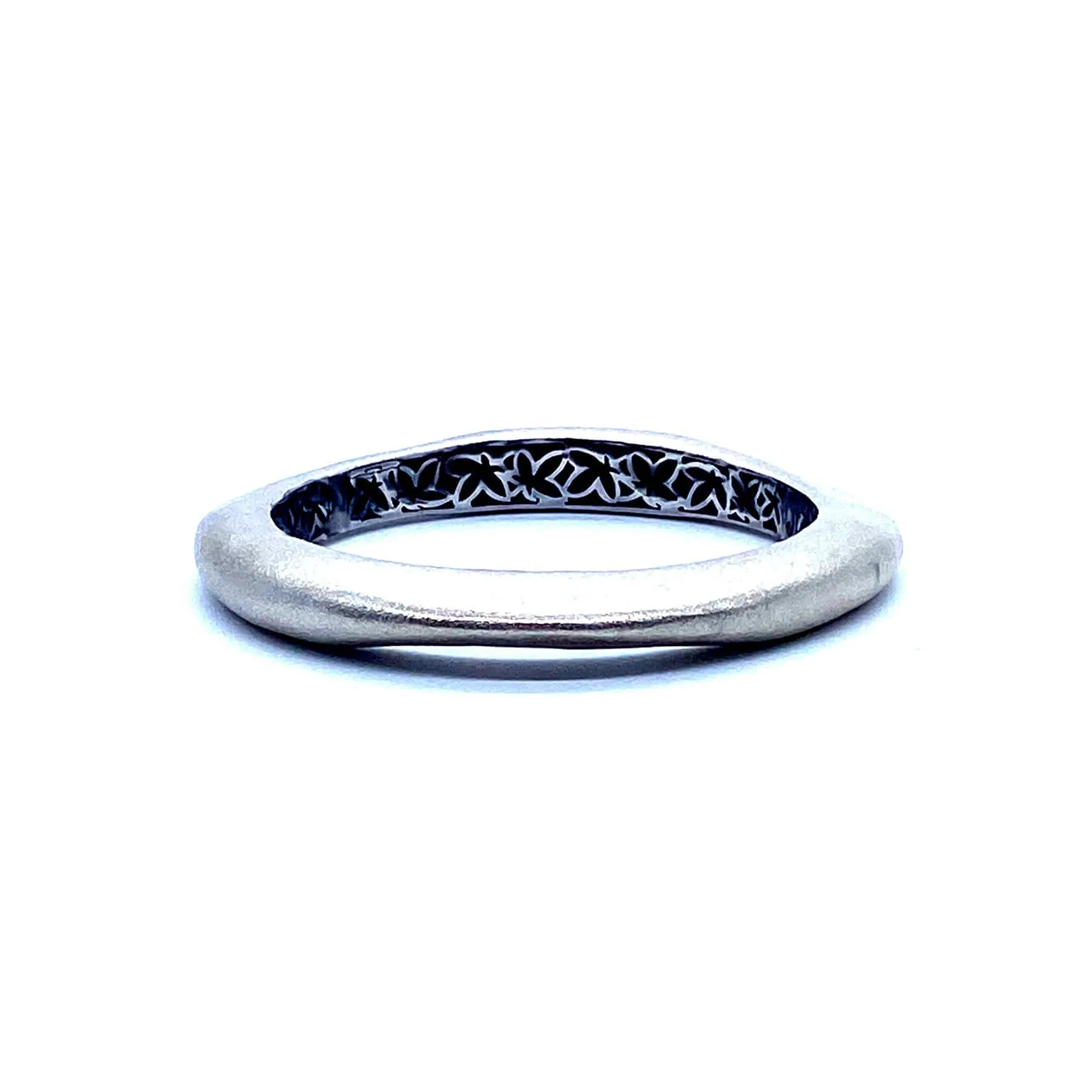 Sterling Silver Tribal Wave Bangle 10mm Thick