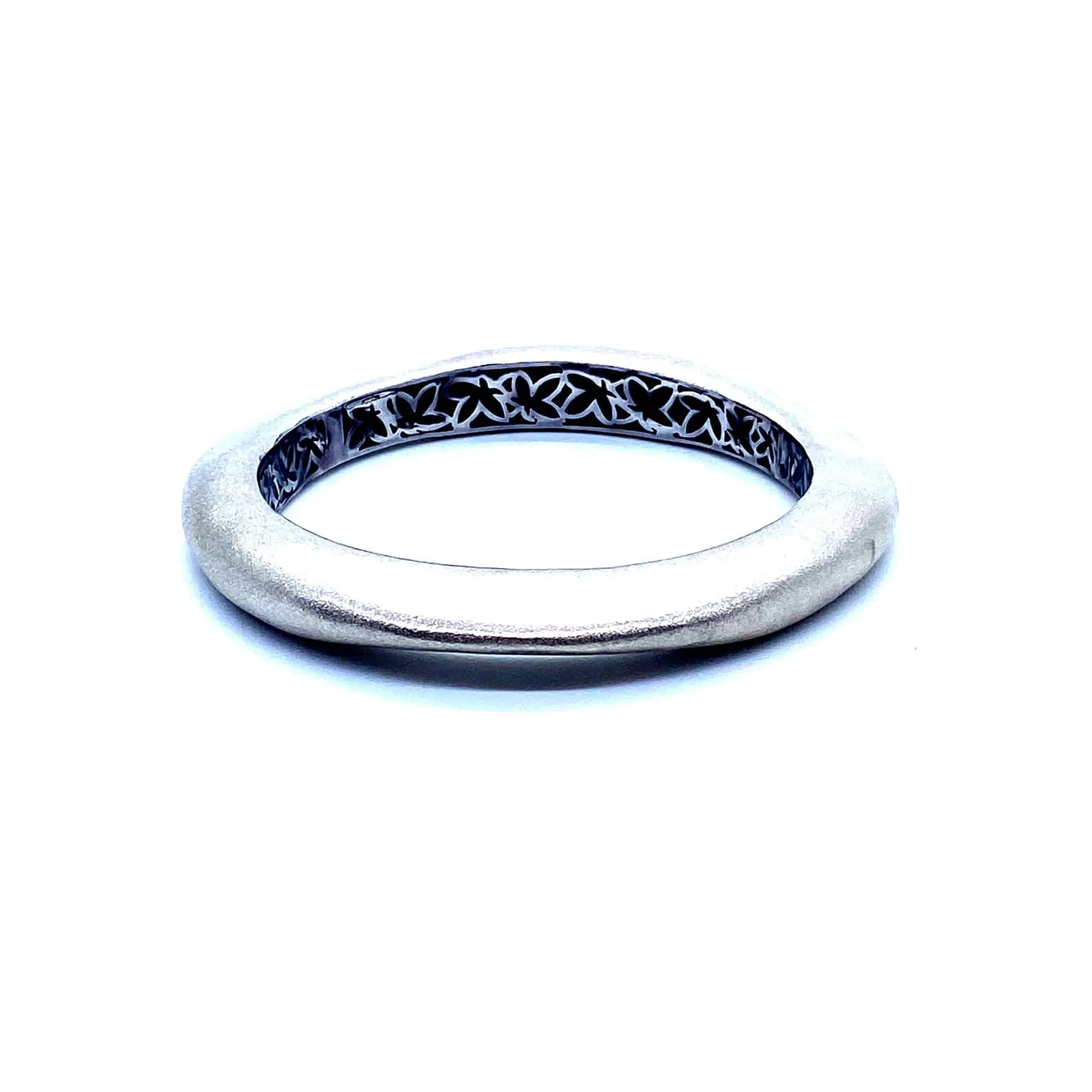 Sterling Silver Tribal Wave Bangle 10mm Thick