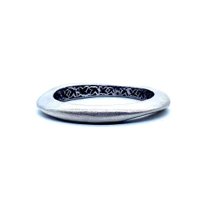 Sterling Silver Tribal Wave Bangle 10mm Thick
