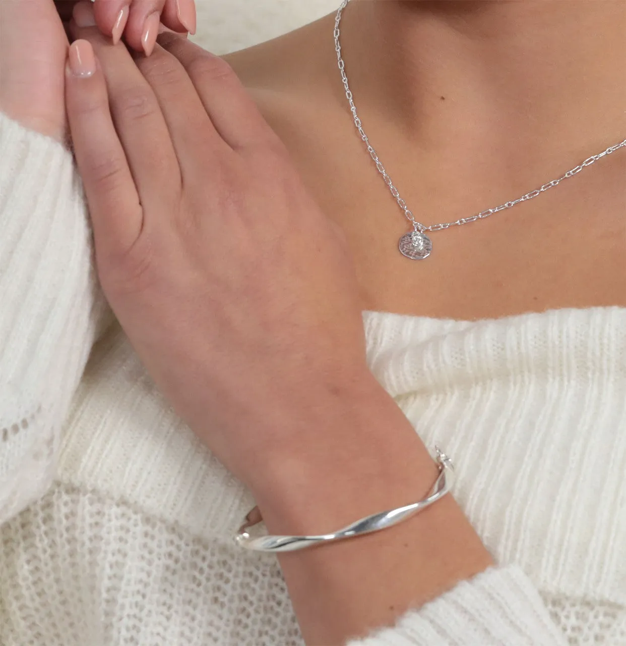 Sterling Silver Twist Bangle