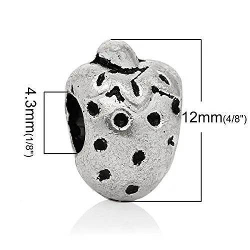 Strawberry Bead Compatible for Most European Snake Chain Bracelet