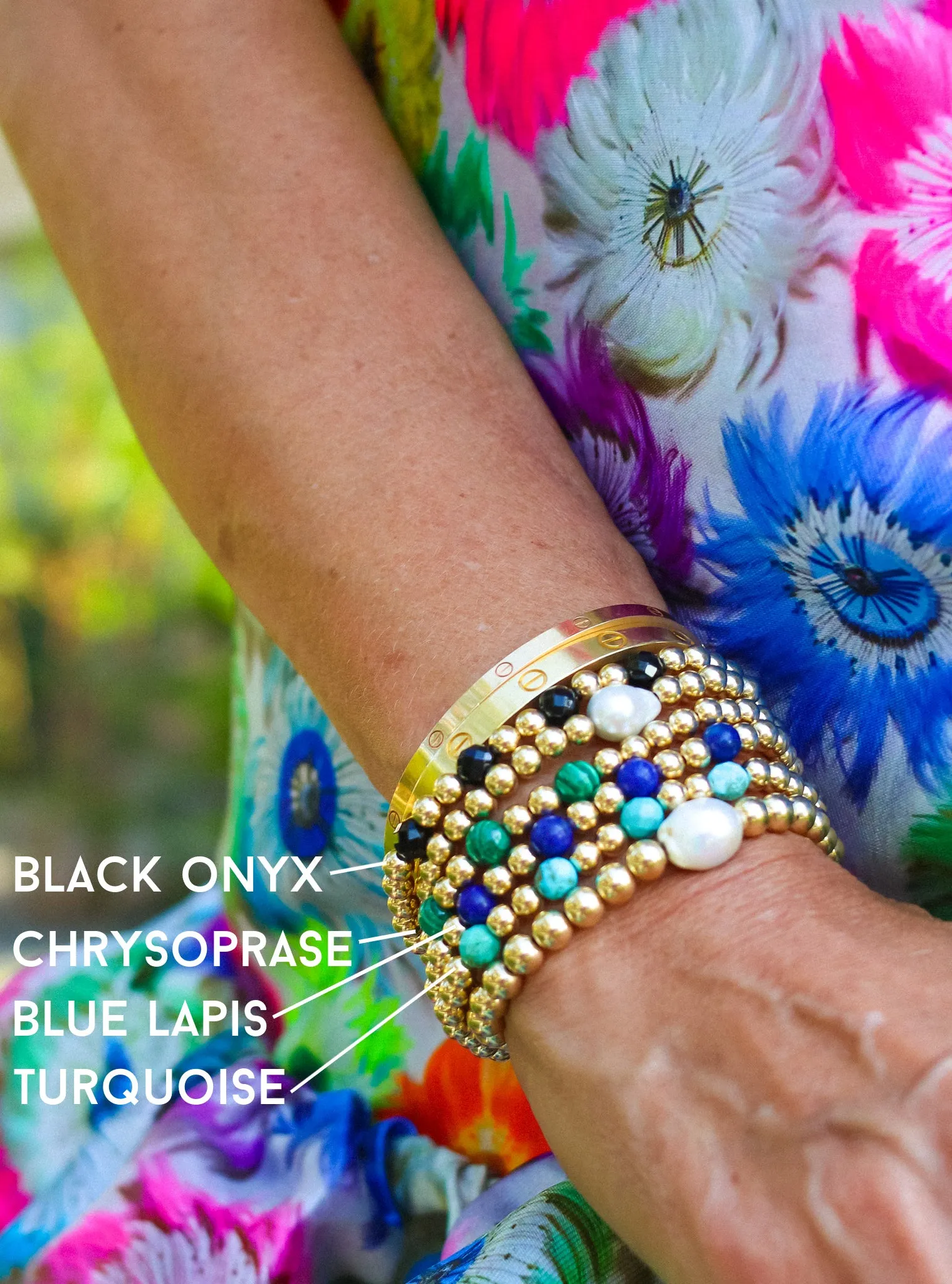 Styled Set: Three Small Gold-Filled Bracelets