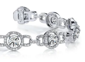 Stylish Circles Lab-Grown Diamond Bracelet with 4.98 ct.(finished) 1.1mm, 4mm
