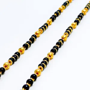 Tasteful Lovely 22k Gold Black Bead Baby Bracelets