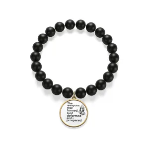 The Weapons That Formed (praying hands) ...sacred reminder everyday Matte Onyx Bracelet