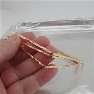 Three Square Bangle Bracelet 14k yellow Gold F Handmade Art Hadar Designers (V)