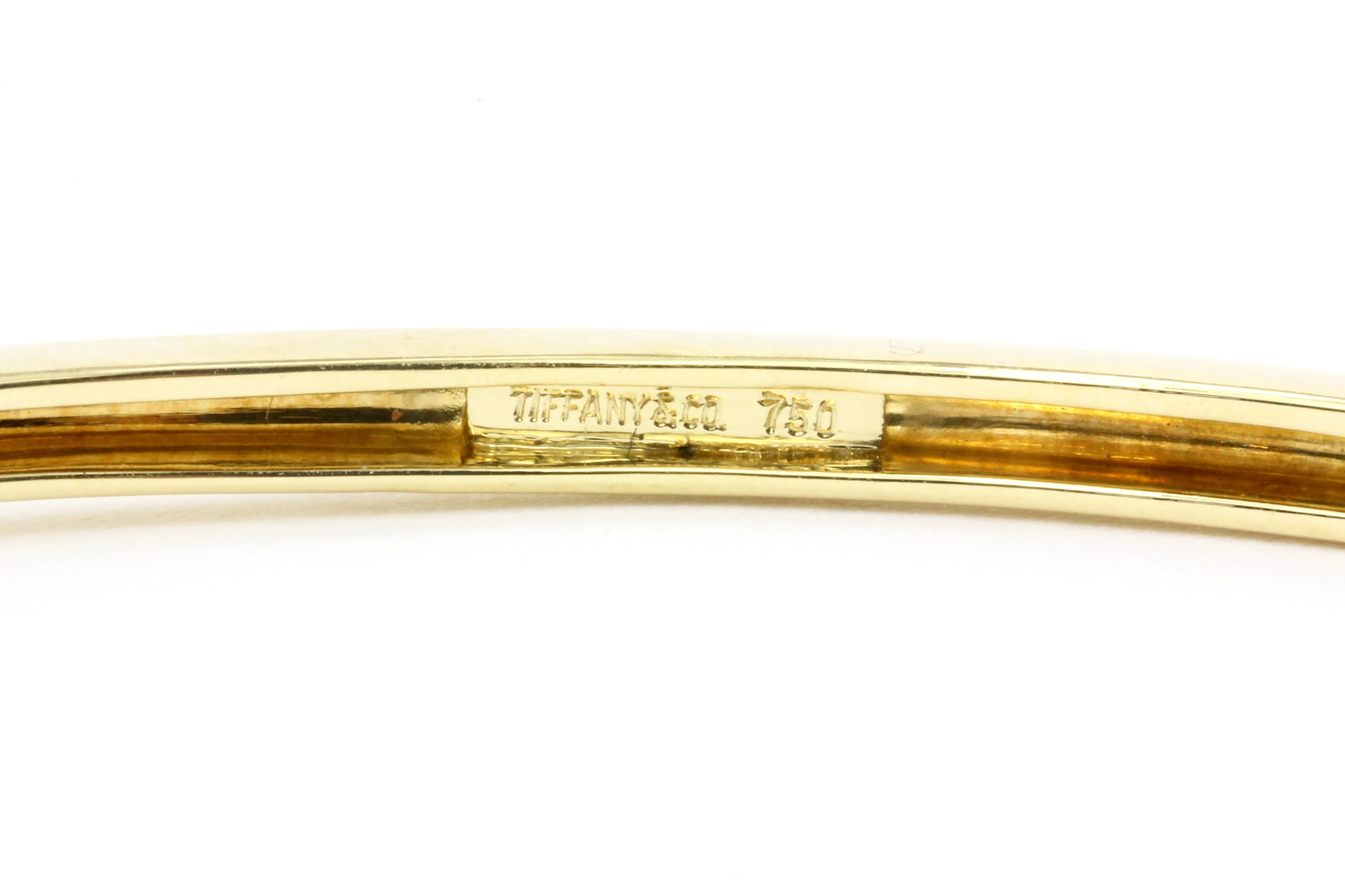 Tiffany & Co. 18K Yellow Gold .5 CTW Sapphire .4CTW Diamond Bangle Bracelet