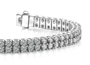 Timeless Two Row Diamond Tennis Diamond Bracelet with 6.05 ct.(finished) 2.5mm