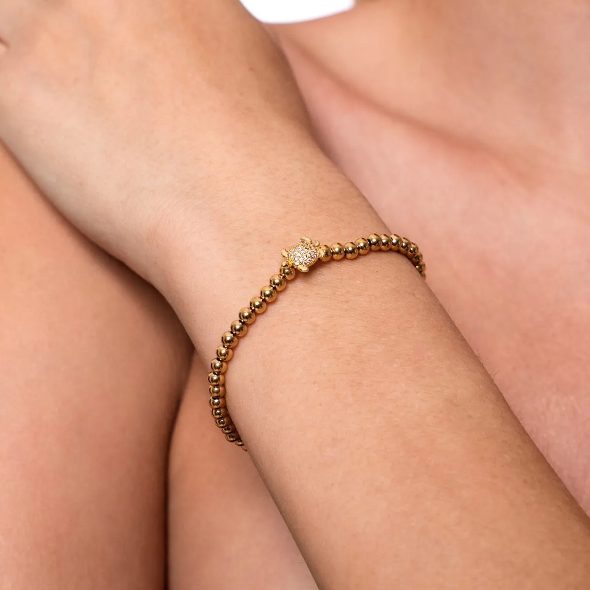 Tortuga | 18k Gold | Crystal Sea Turtle Bracelet