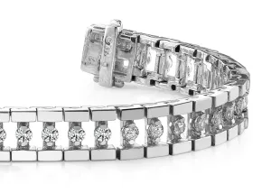 Track Link Lab-Grown Diamond Bracelet with 2.00 ct.(finished) 2mm