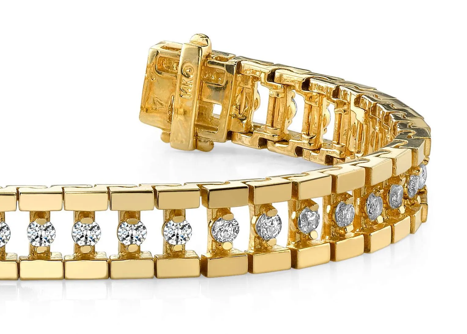 Track Link Lab-Grown Diamond Bracelet with 2.00 ct.(finished) 2mm