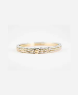 Tri-Color Eternity Diamond Bangles