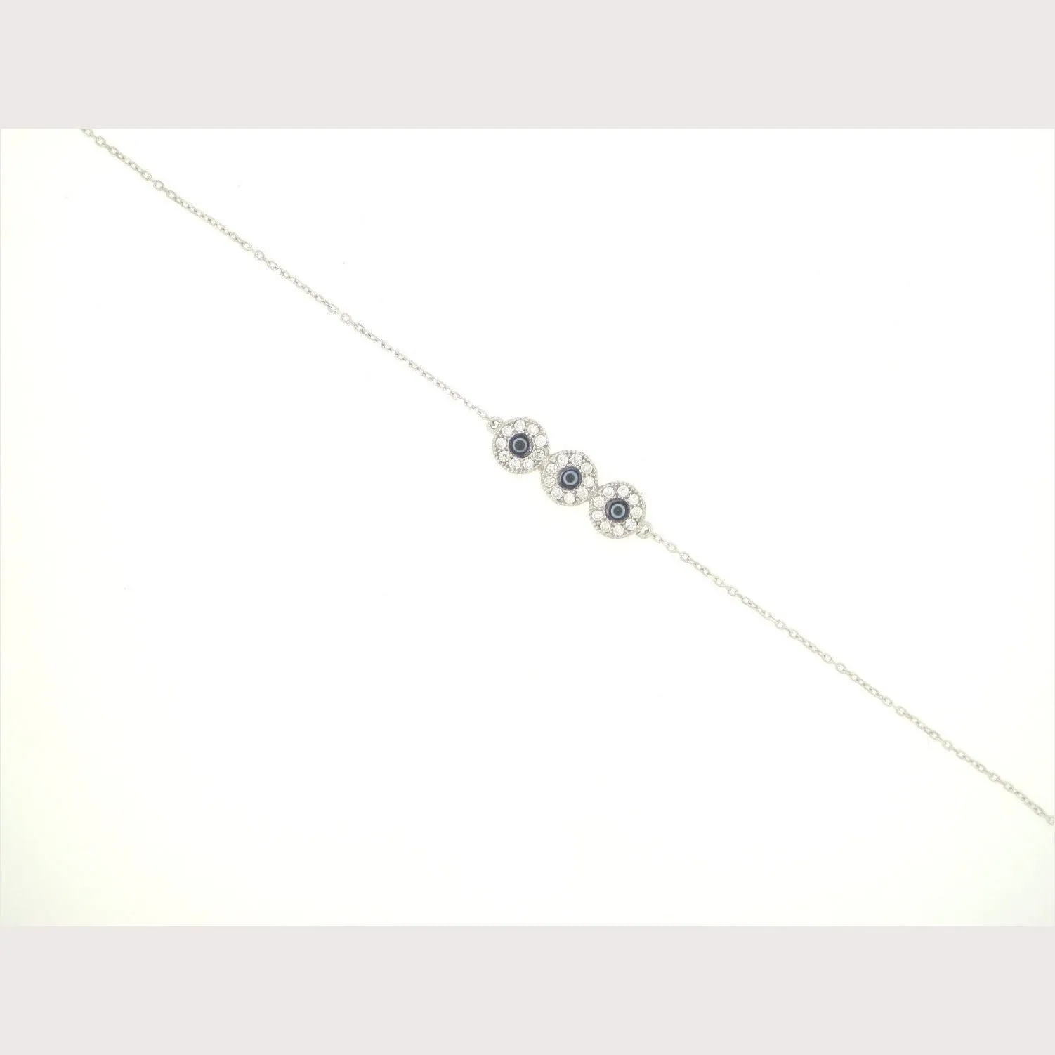 Triple Evil Eye Bracelet-Rose Gold