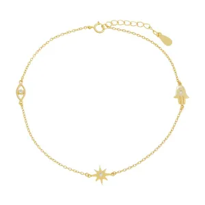 Triple Pavé Novelty Bracelet