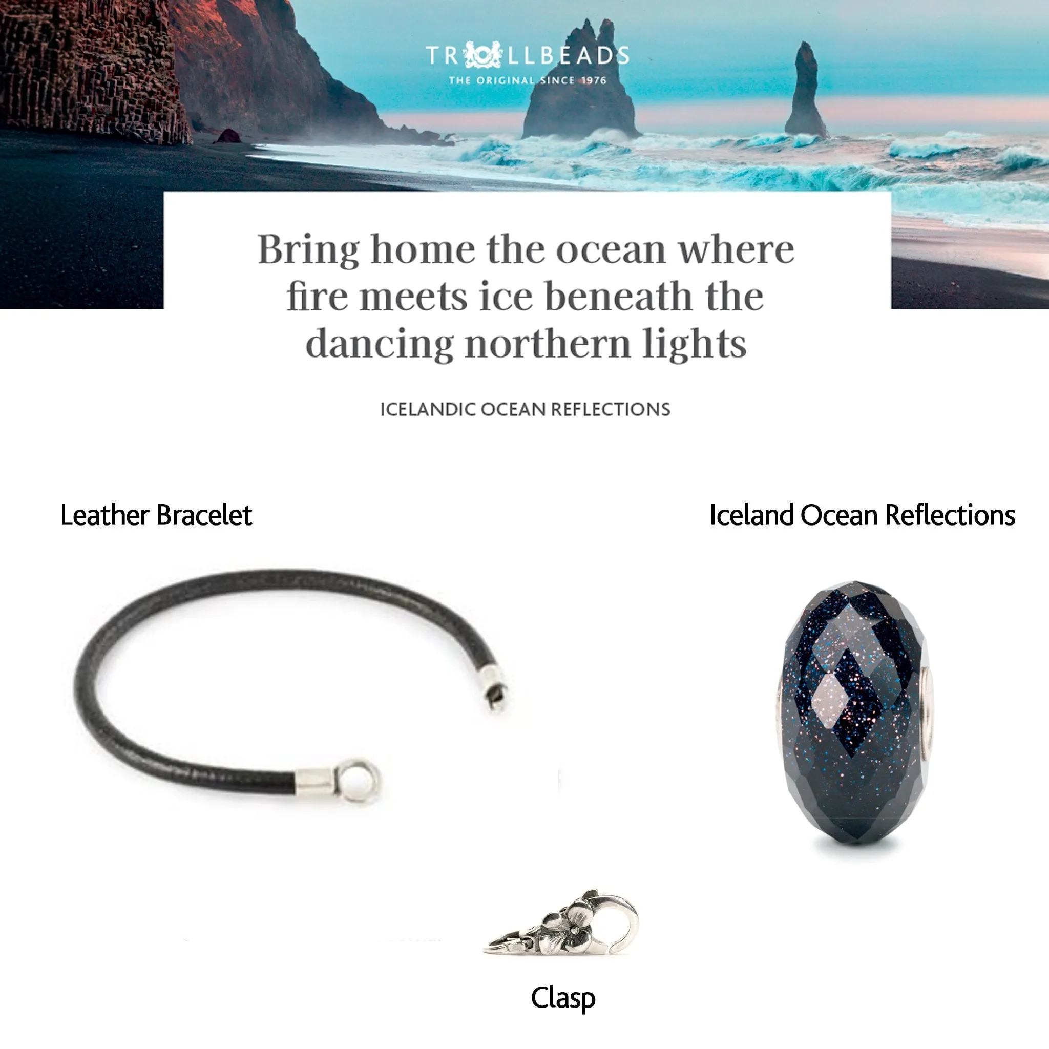 Trollbeads - Icelandic Ocean Reflections Leather Bracelet