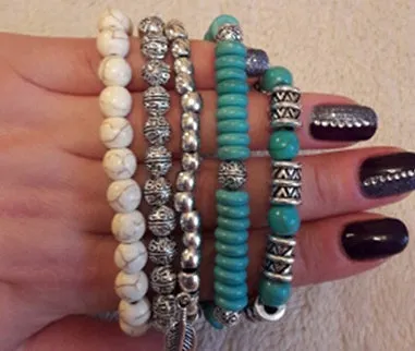 Turquoise Buddha Bracelet Set (5 Bracelets)
