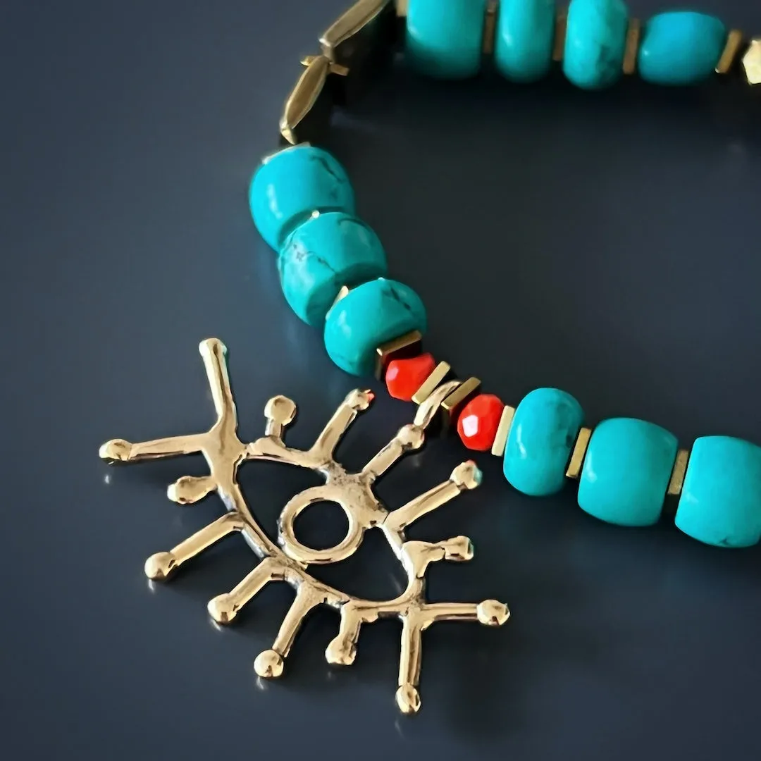 Turquoise Long Lash Bracelet