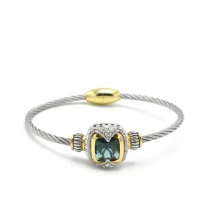 TWO TONE MONTANA CRYSTAL CLASSIC CABLE BRACELET# # 42269BR-TT-MON(FE26)
