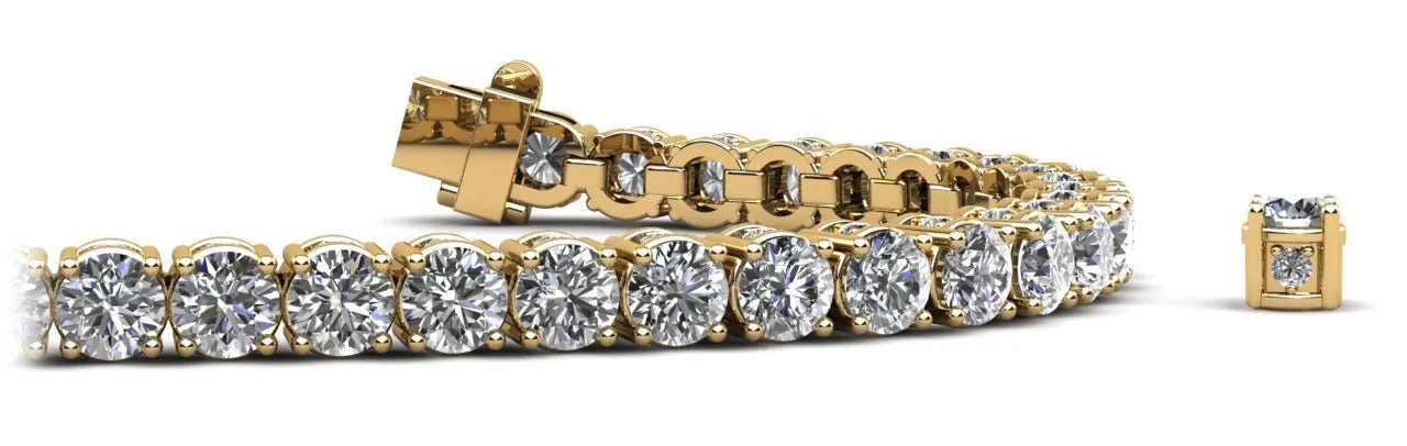Ultimate Tennis Bracelet with Side Stones Lab-Grown Diamond  with 11.70 ct.(finished) 1.5mm, 4mm