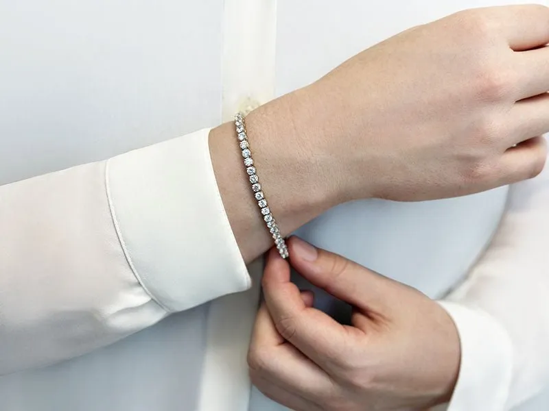 Ultimate Tennis Bracelet with Side Stones Lab-Grown Diamond  with 11.70 ct.(finished) 1.5mm, 4mm