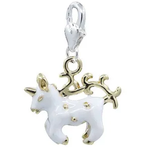 Unicorn Clip on Pendant for European Charm Jewelry w/ Lobster Clasp