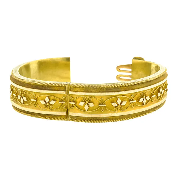 Victorian Etruscan Revival Bangle Bracelet