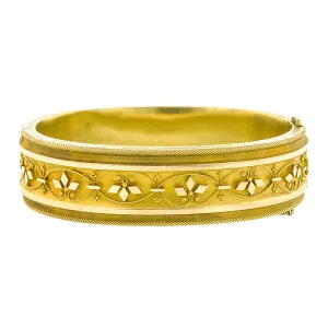 Victorian Etruscan Revival Bangle Bracelet