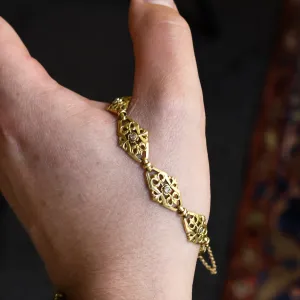Victorian French Diamond Openwork Bracelet