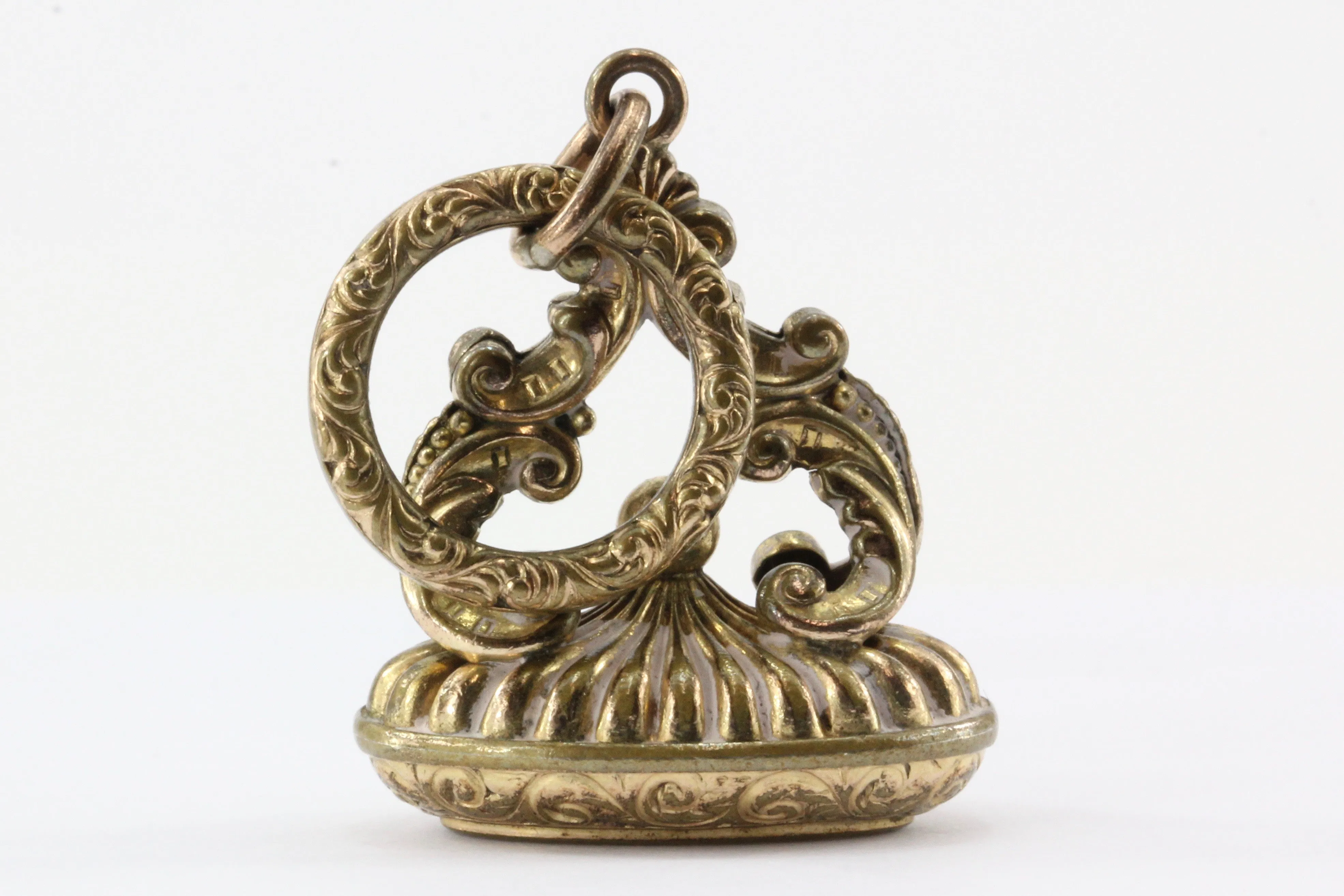 Victorian Gold Filled Signet Watch Fob Tassie Pendant Charm c. 1890