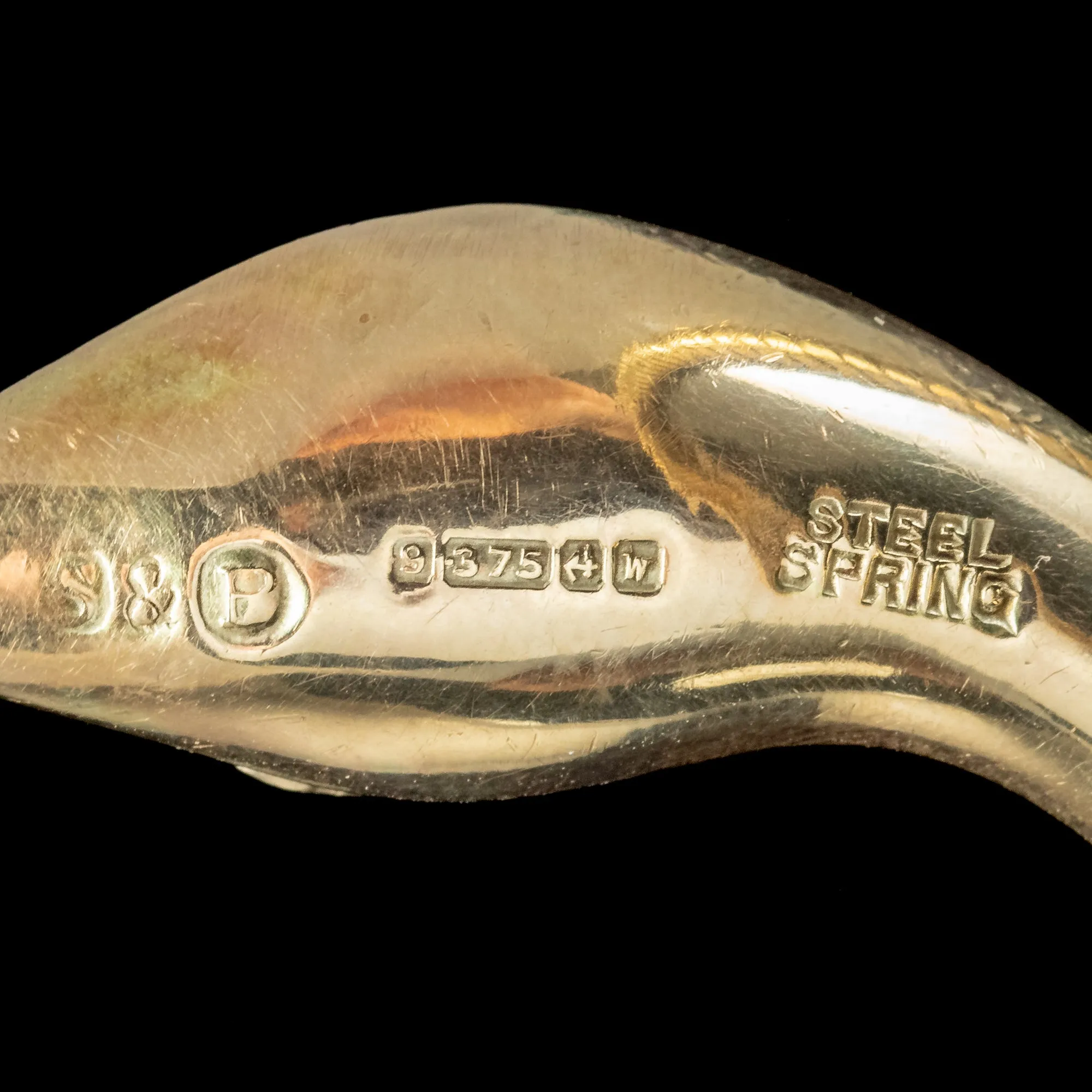 Vintage 9ct Gold Snake Bangle Ruby Eyes Smith And Pepper Dated 1971