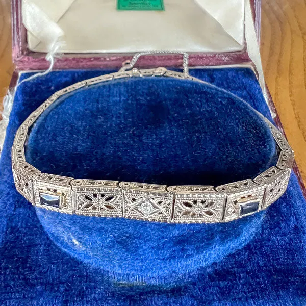 Vintage Filigree Diamond Bracelet