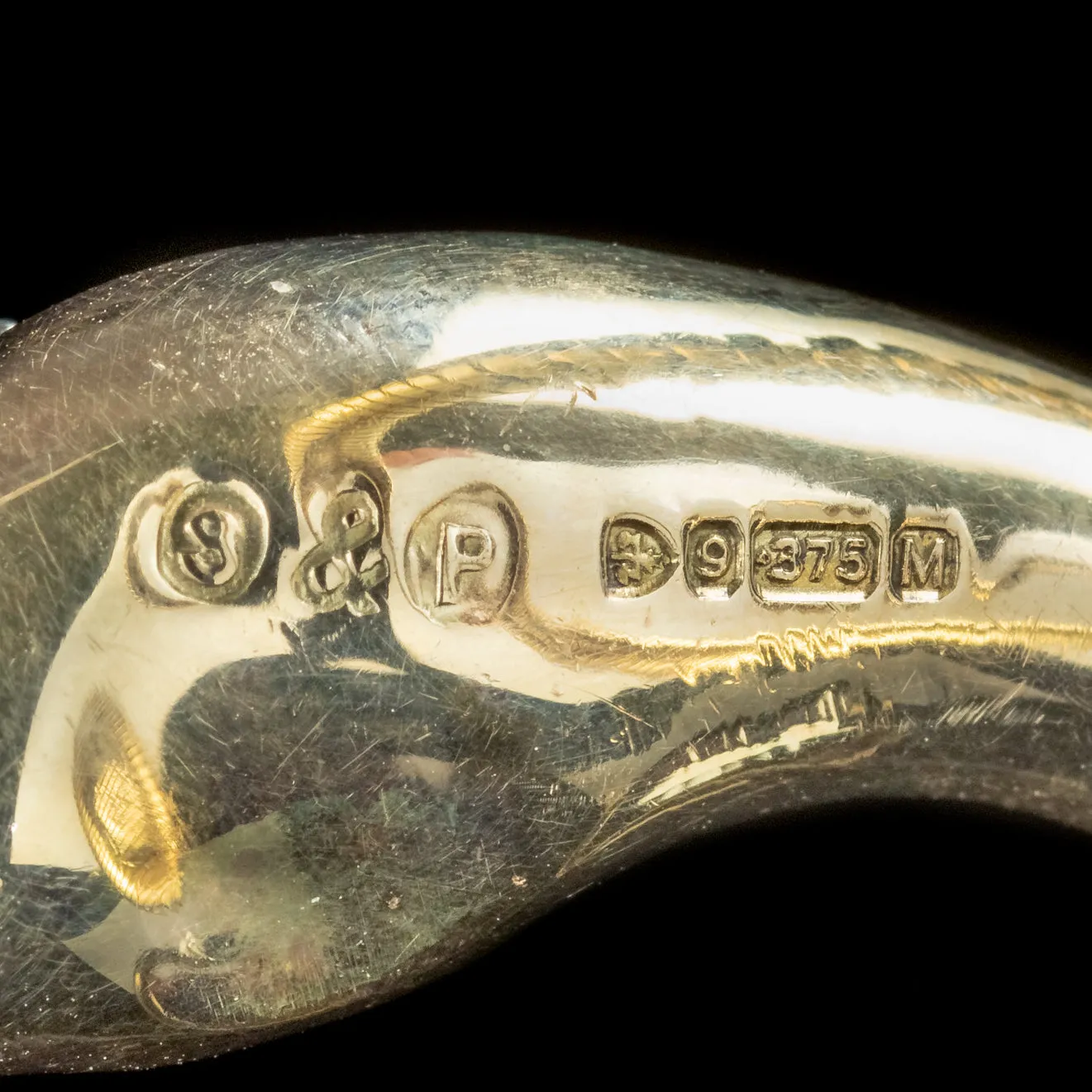 Vintage Snake Bangle Ruby Eyes 9ct Rolled Gold Smith And Pepper Dated 1962