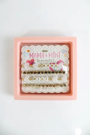 White Heart Mama And Mini Bracelets