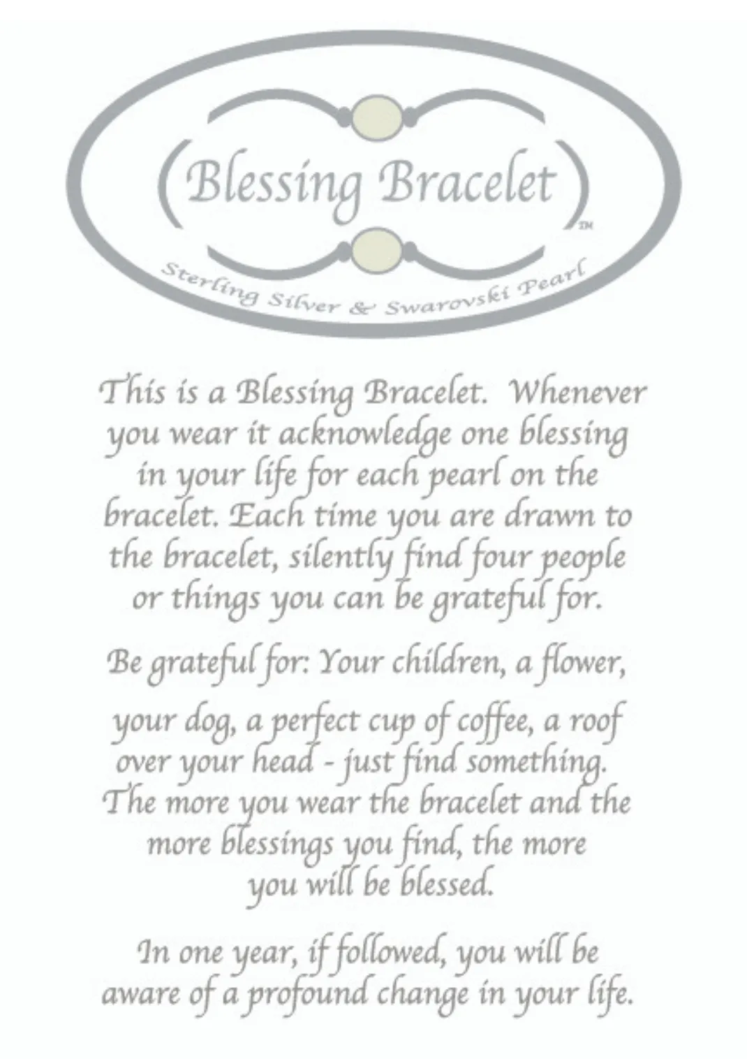 White Pearl Blessing Bracelet 8mm
