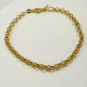 YB-130 GOLD ROLO CHAIN BRACELET